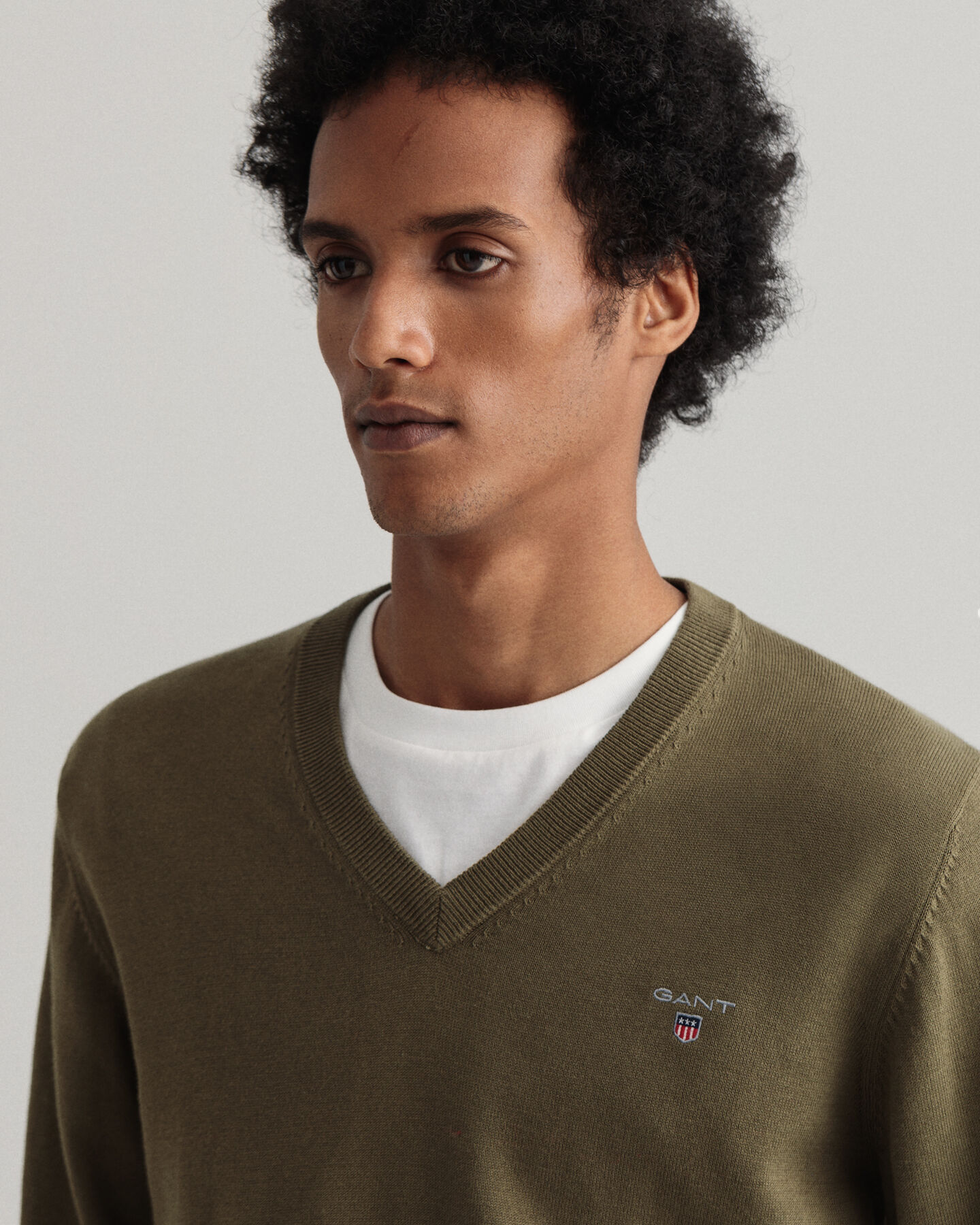 Maglia Classic in cotone con scollo a V