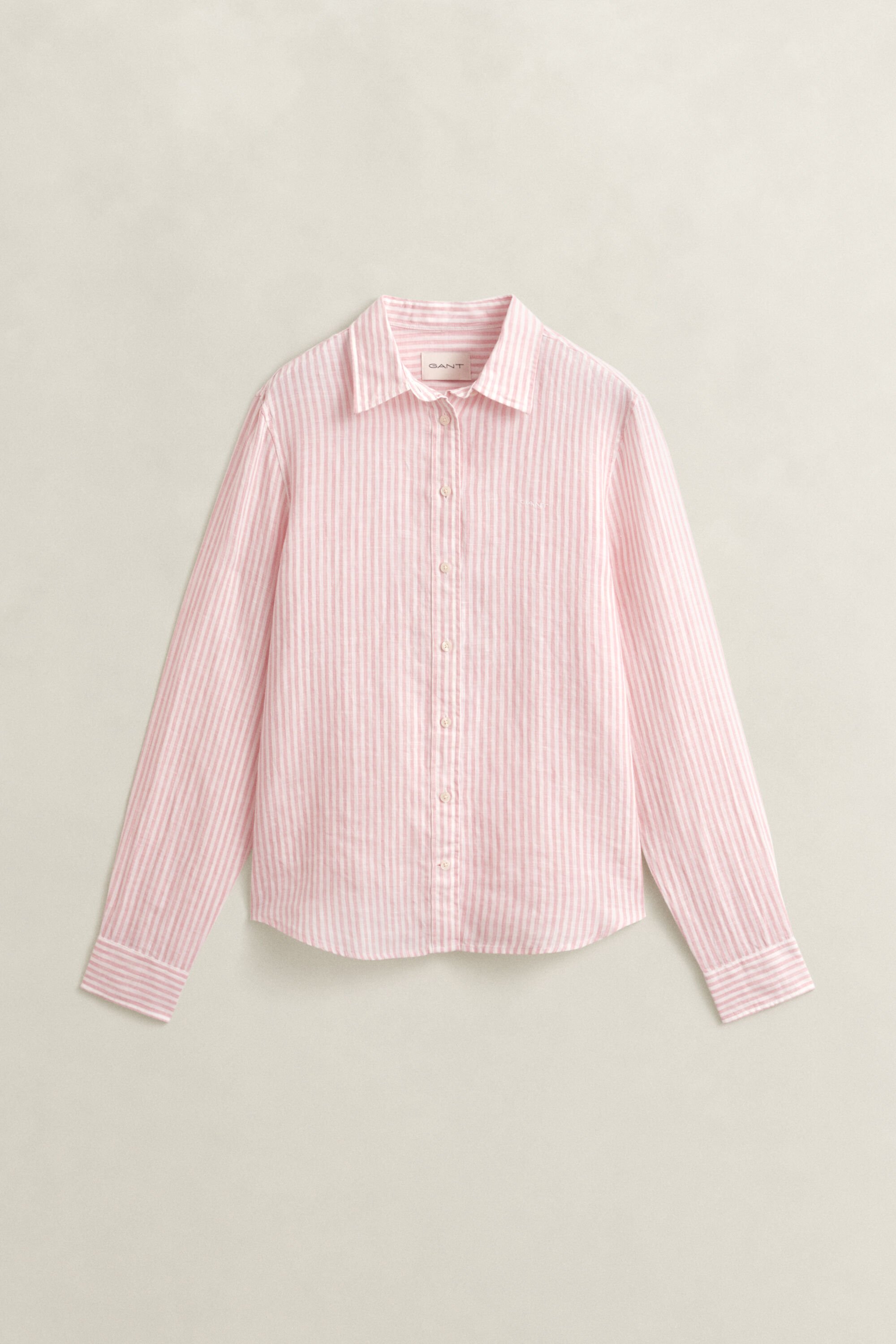 Camicia di lino a righe regular fit