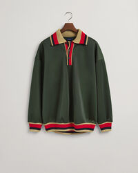 Rugger di felpa con colletto in maglia