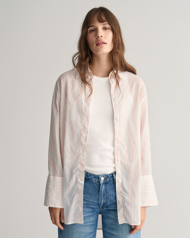 Camicia a righe con polsini ampi relaxed fit