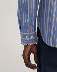 Camicia in popeline a righe regular fit