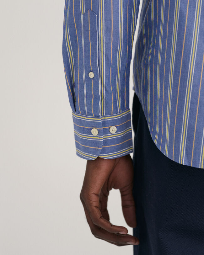 Camicia in popeline a righe regular fit
