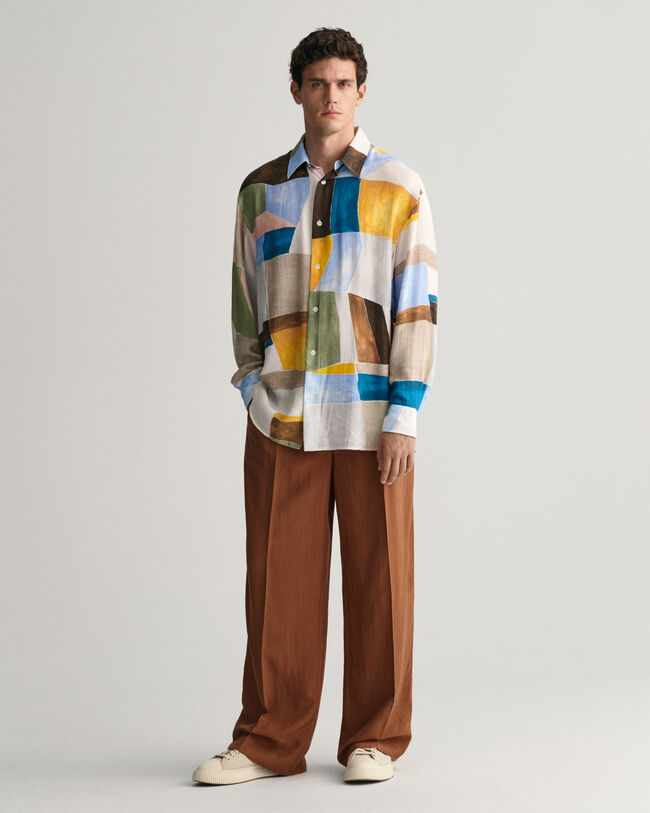 Pantaloni da abito in seta relaxed fit