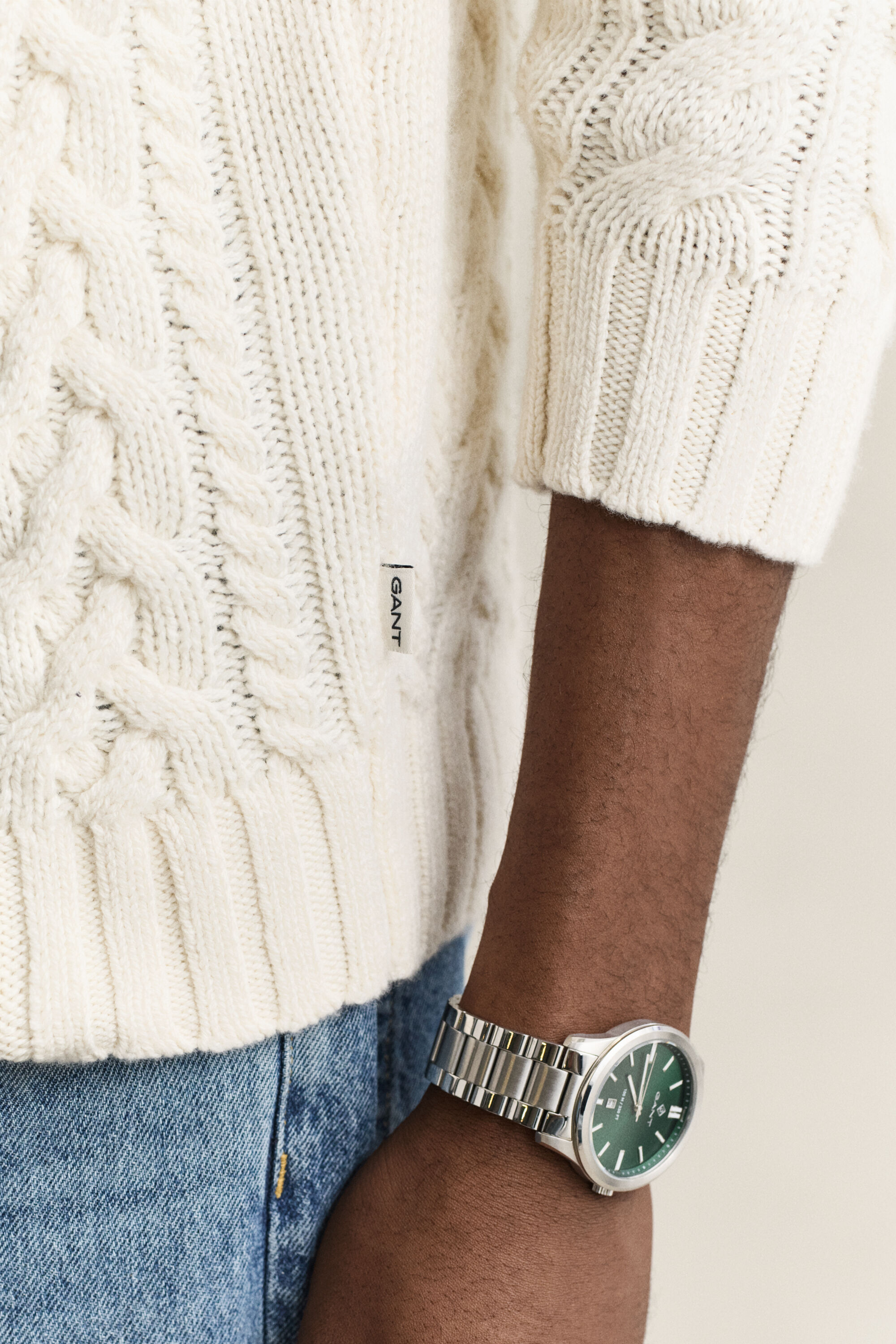 Maglia a collo alto in misto lana