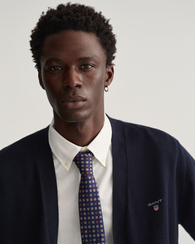 Cardigan Classic in cotone con scollo a V