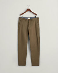 Pantaloni chino in twill stretti in fondo