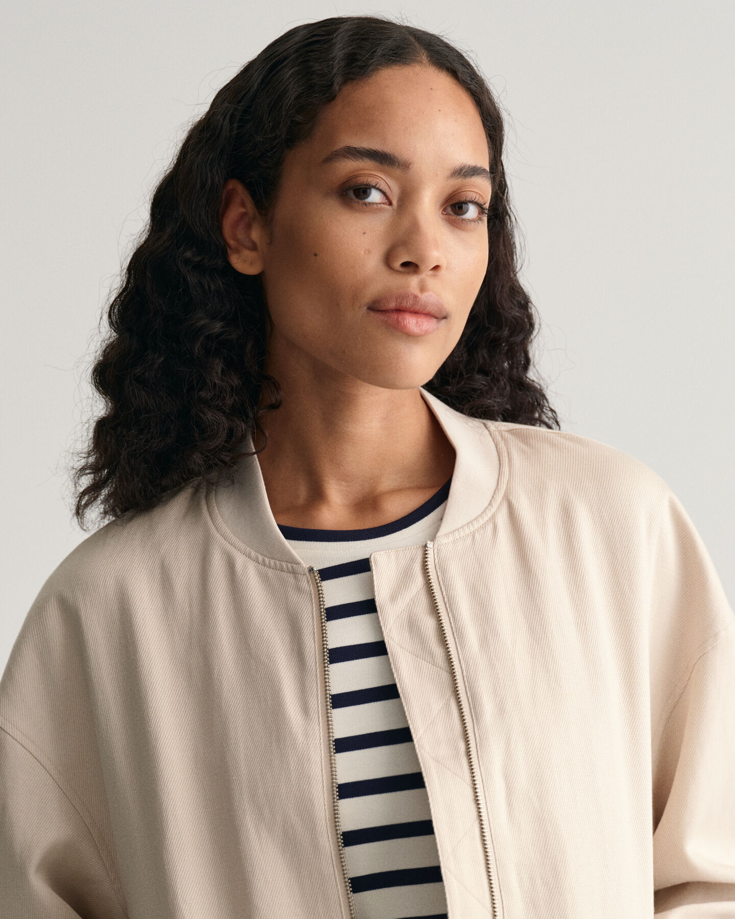 Giacca bomber in misto lino