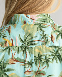 Camicia a maniche corte in cotone Palm Print Teens