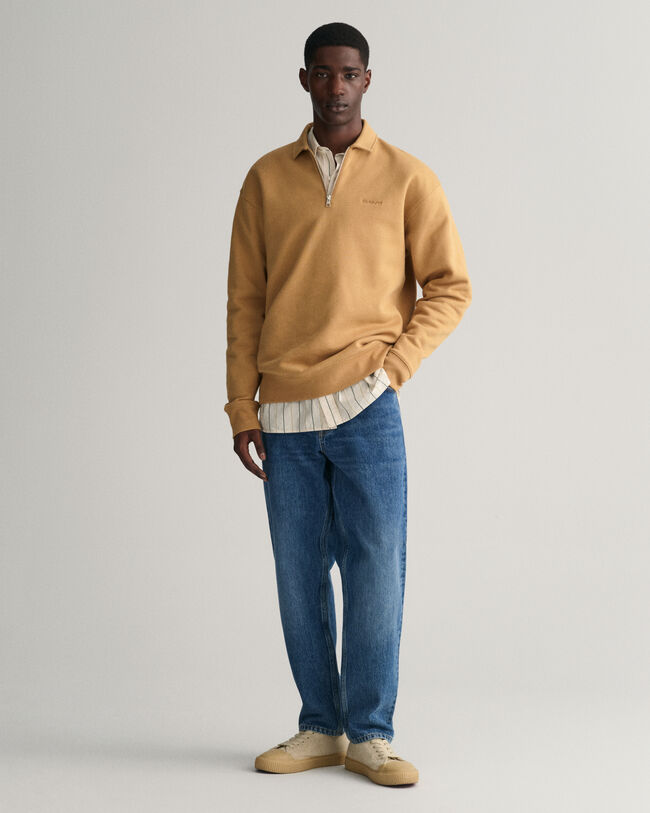 Felpa GANT Icon con zip corta