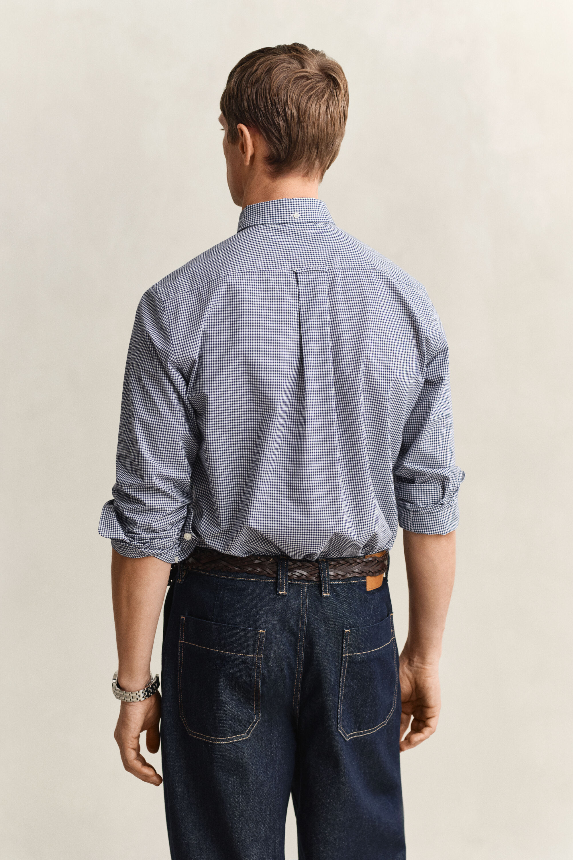 Camicia classica in popeline percalle