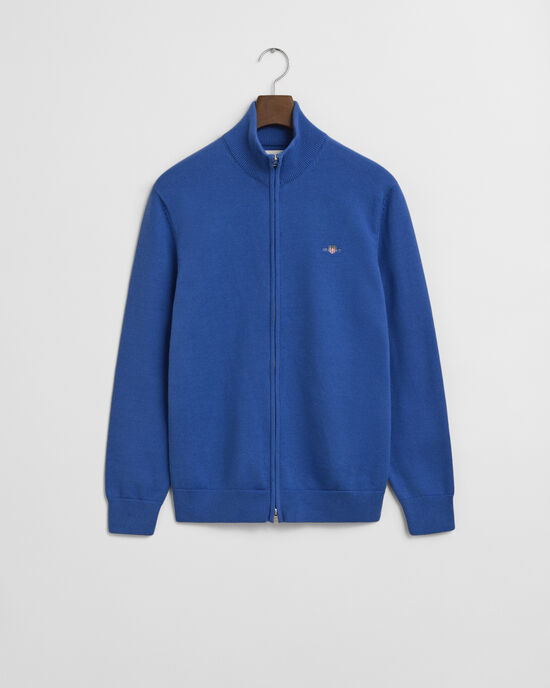 Cardigan in cotone casual con zip