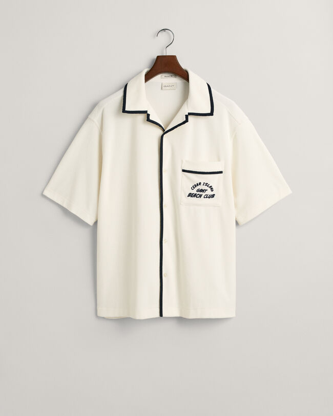 Camicia a maniche corte Terry Cloth relaxed fit