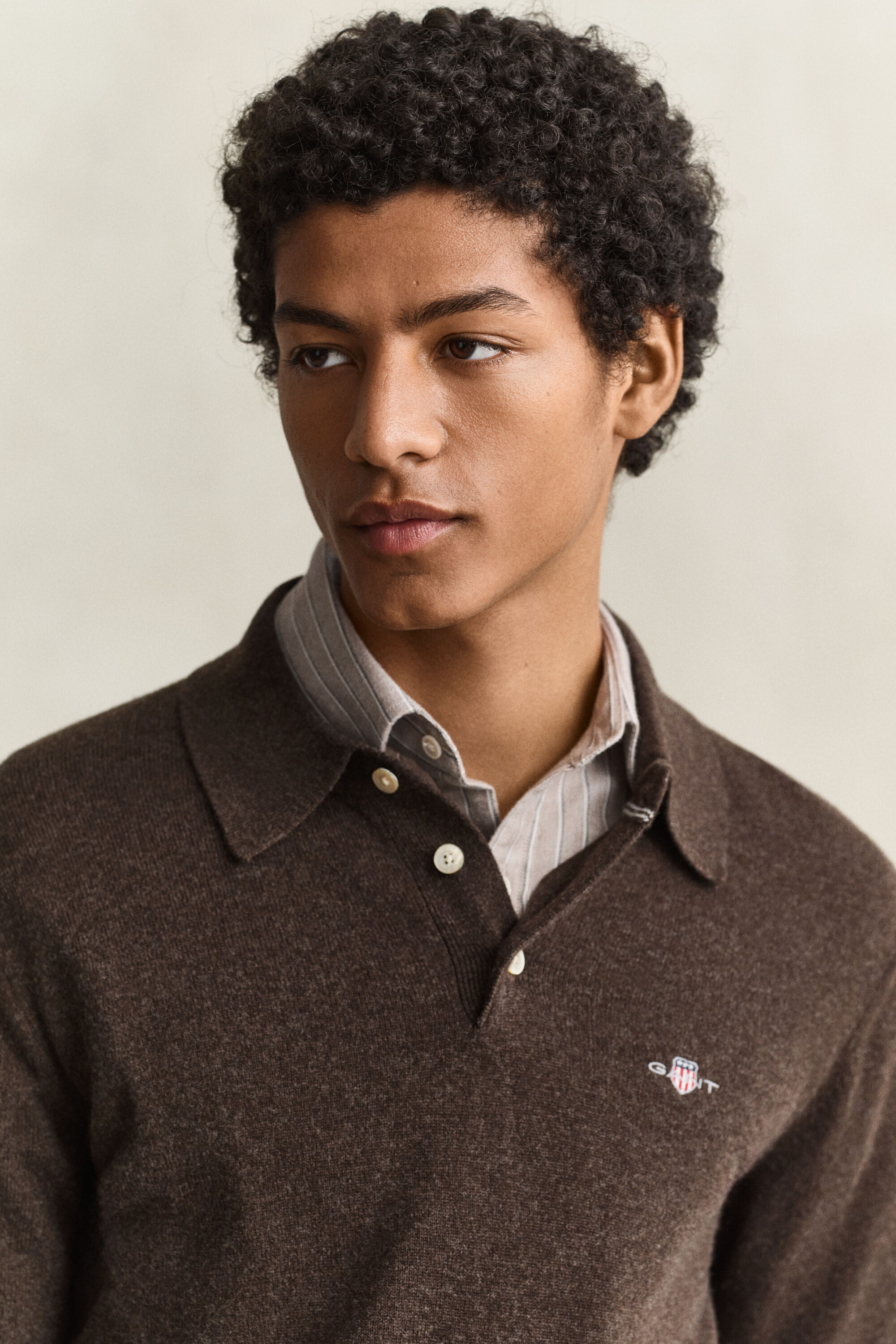 Maglia polo in finissima lana d’agnello