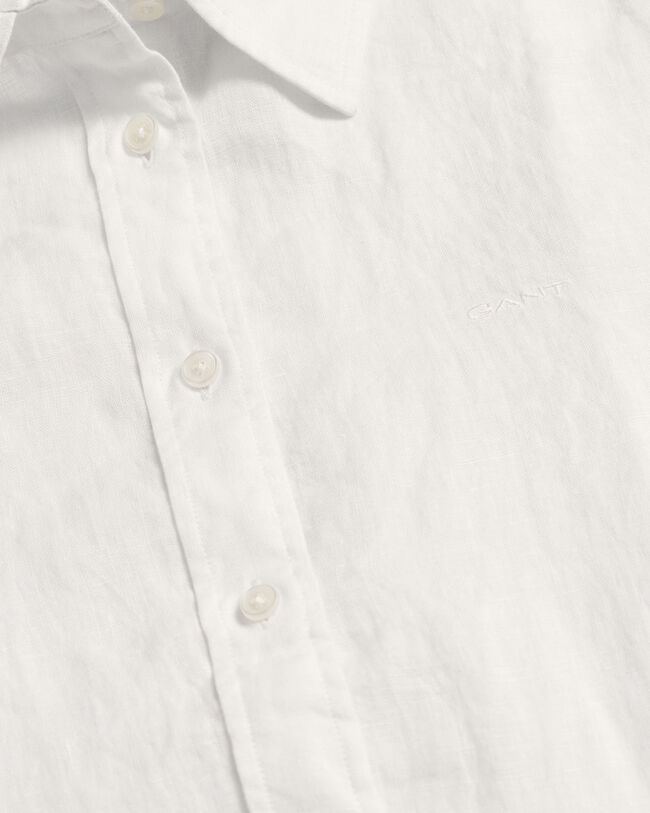 Camicia di lino a quadri in chambray regular fit