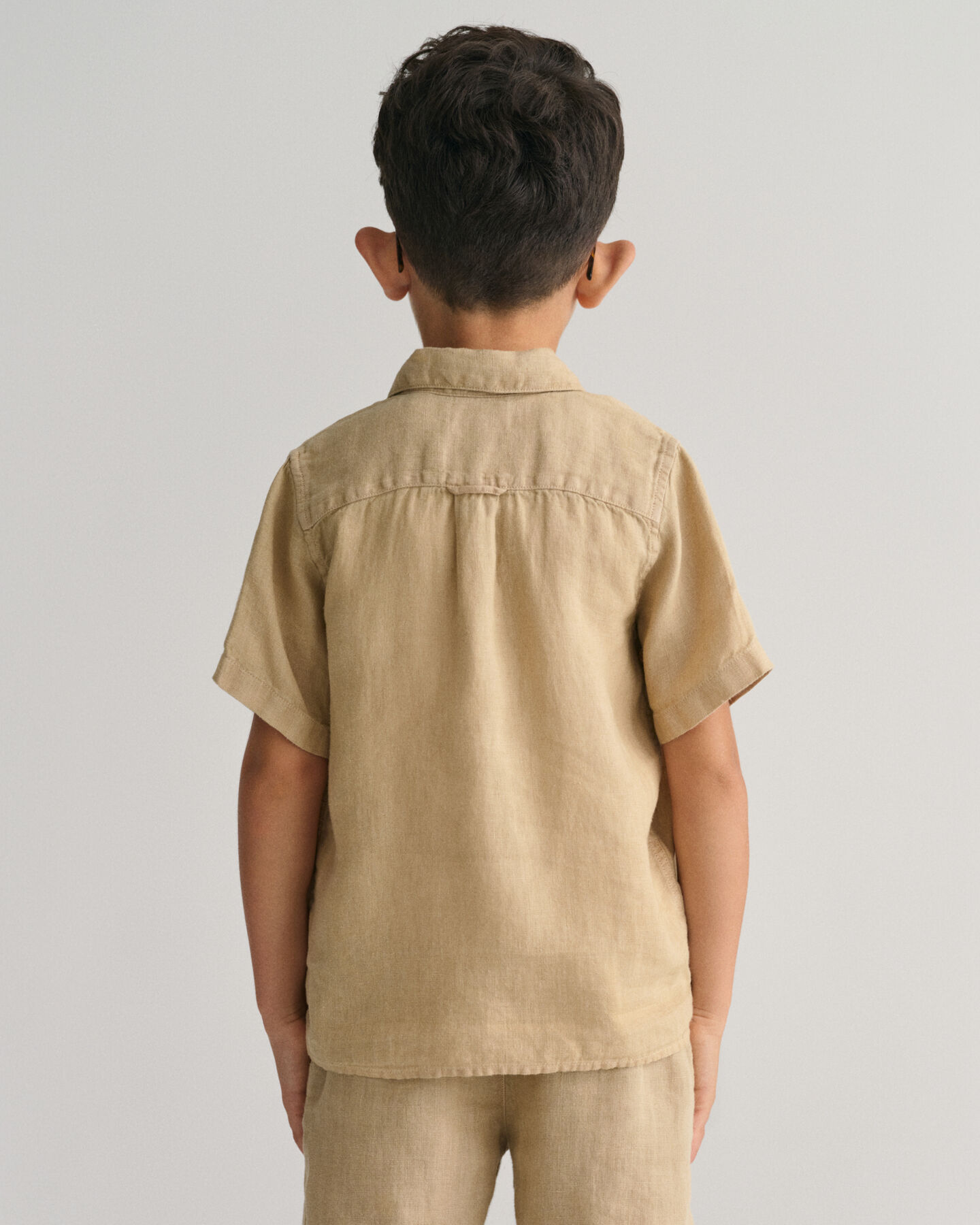 Camicia a maniche corte in lino kids
