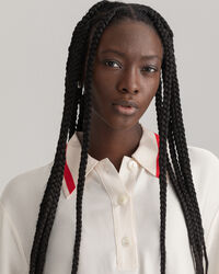 Abito con dettagli a righe