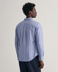 Camicia in popeline a righe regular fit