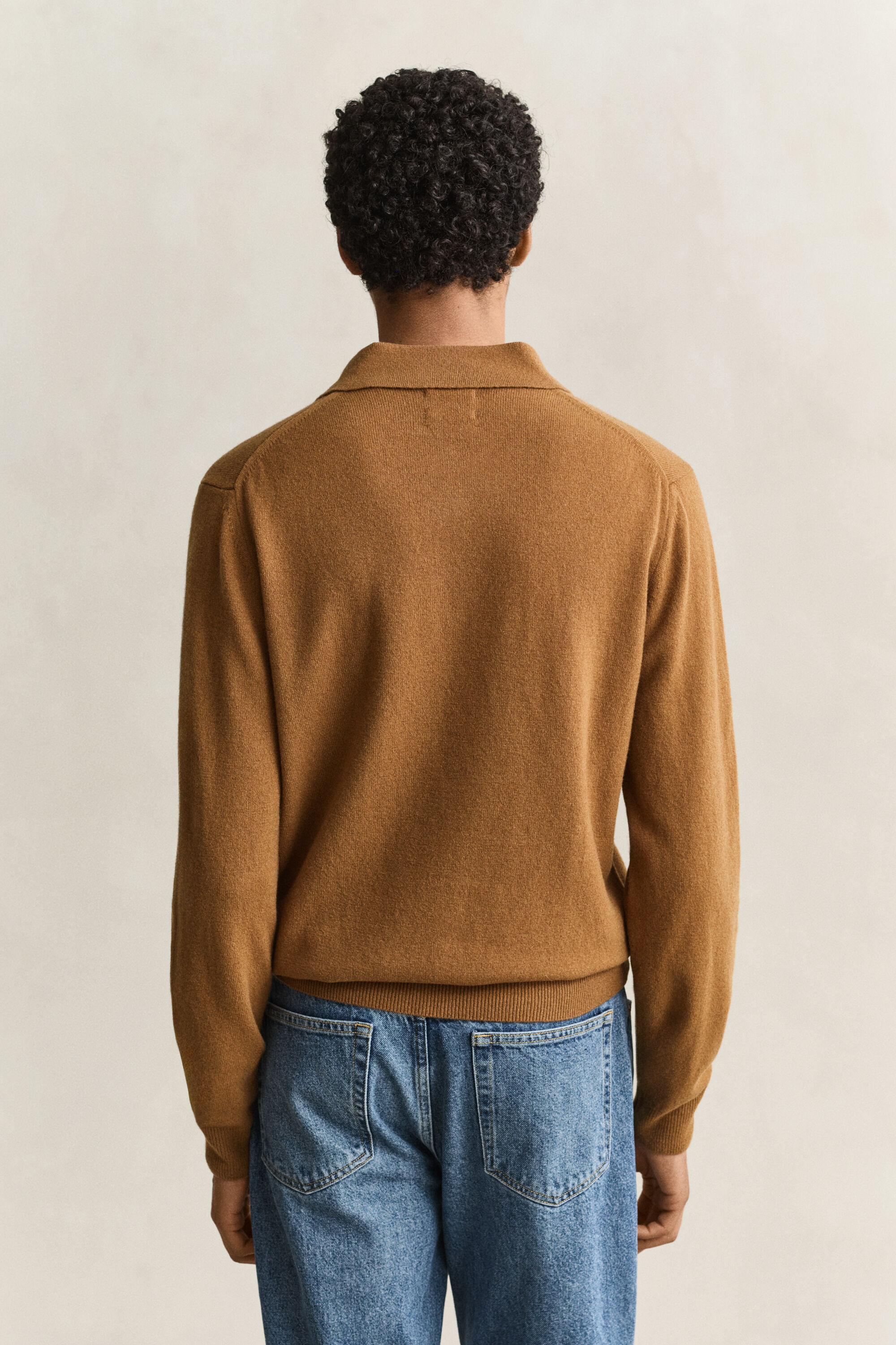 Maglia polo in finissima lana d’agnello