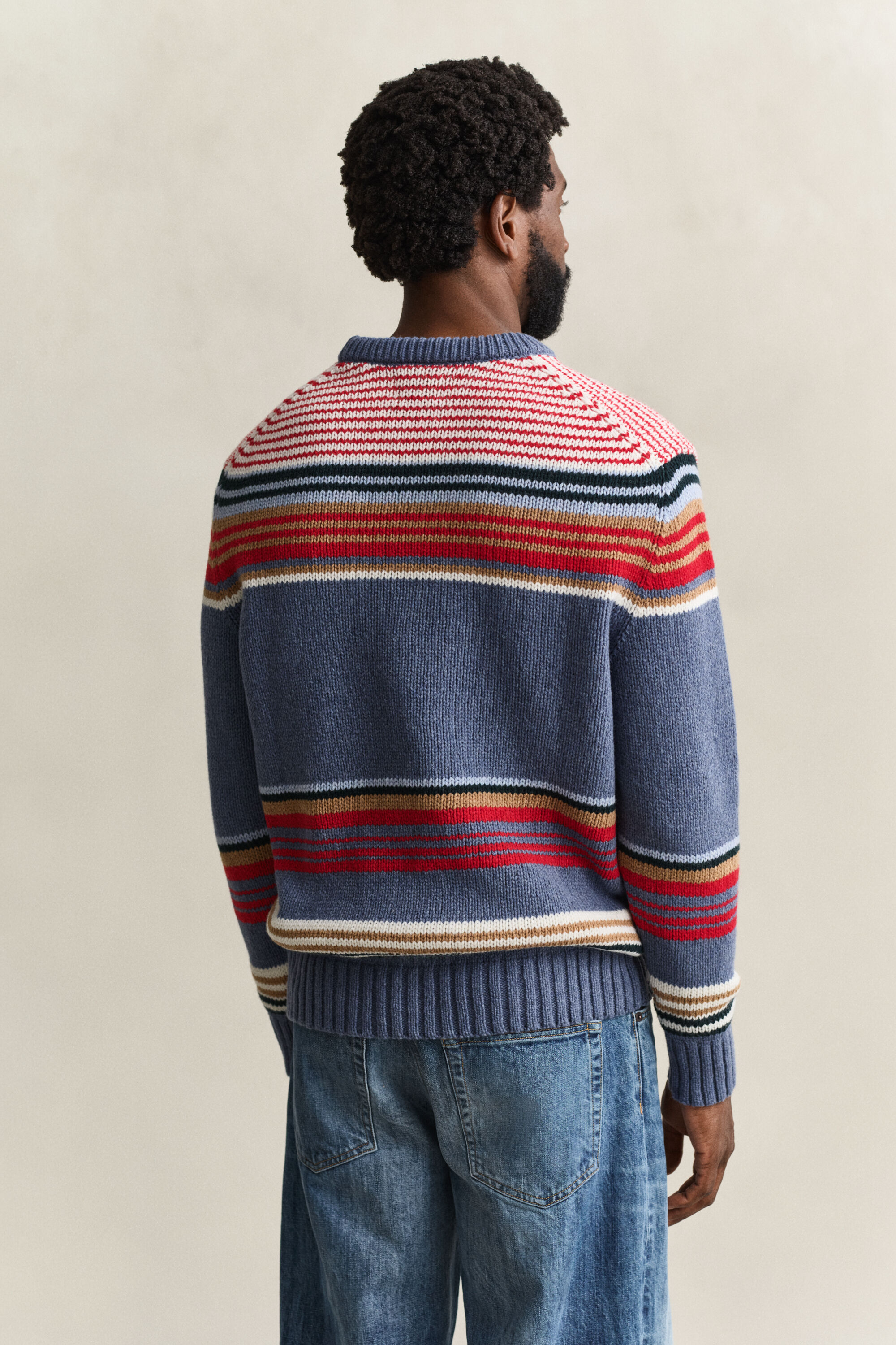 Maglia girocollo multirighe