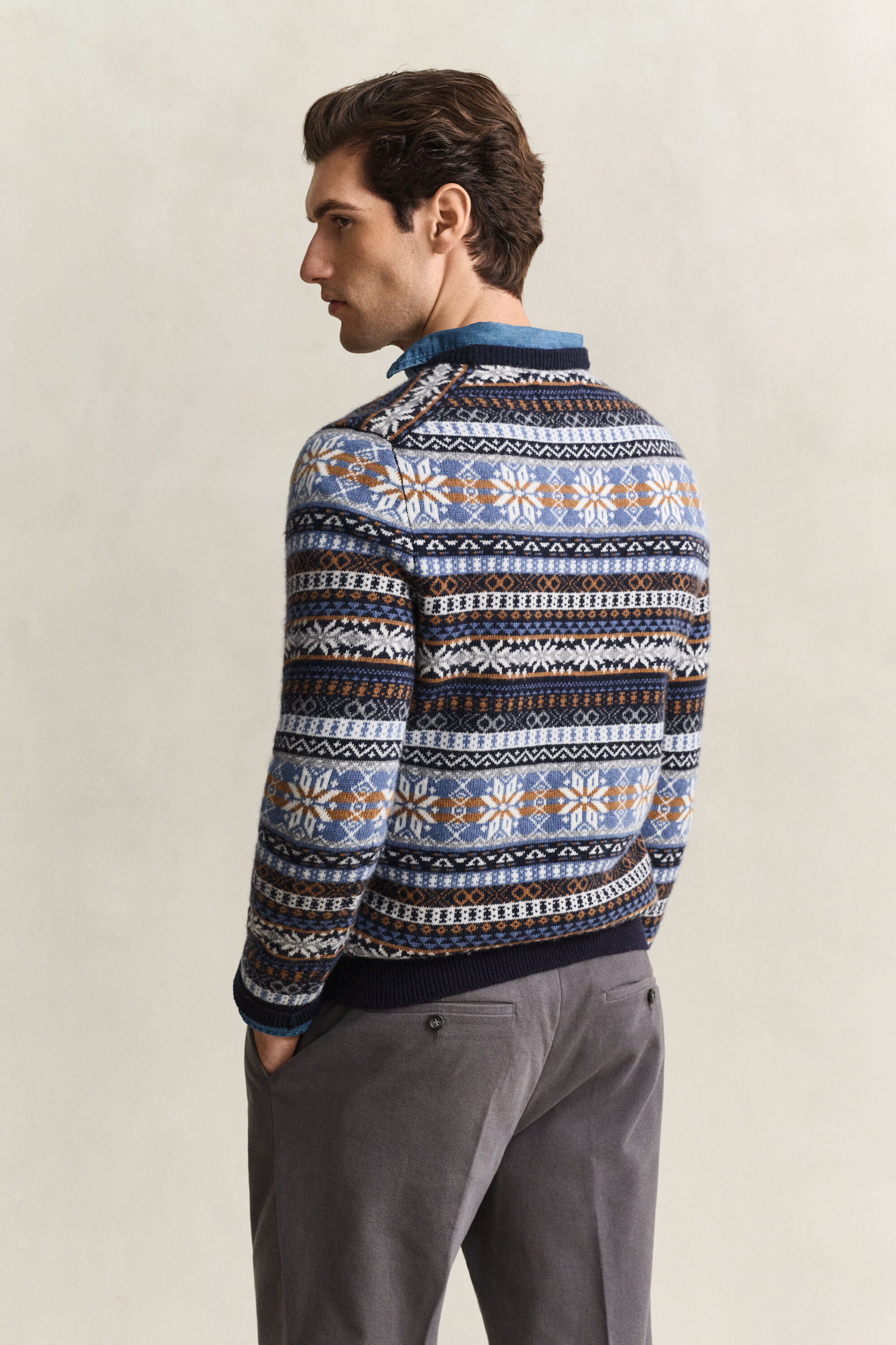Maglia girocollo Fair Isle