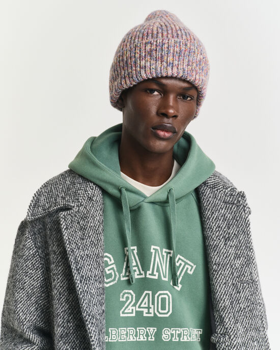 Berretto a coste multicolore