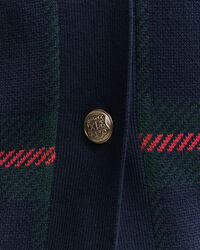 Cardigan a quadri con scollo a V