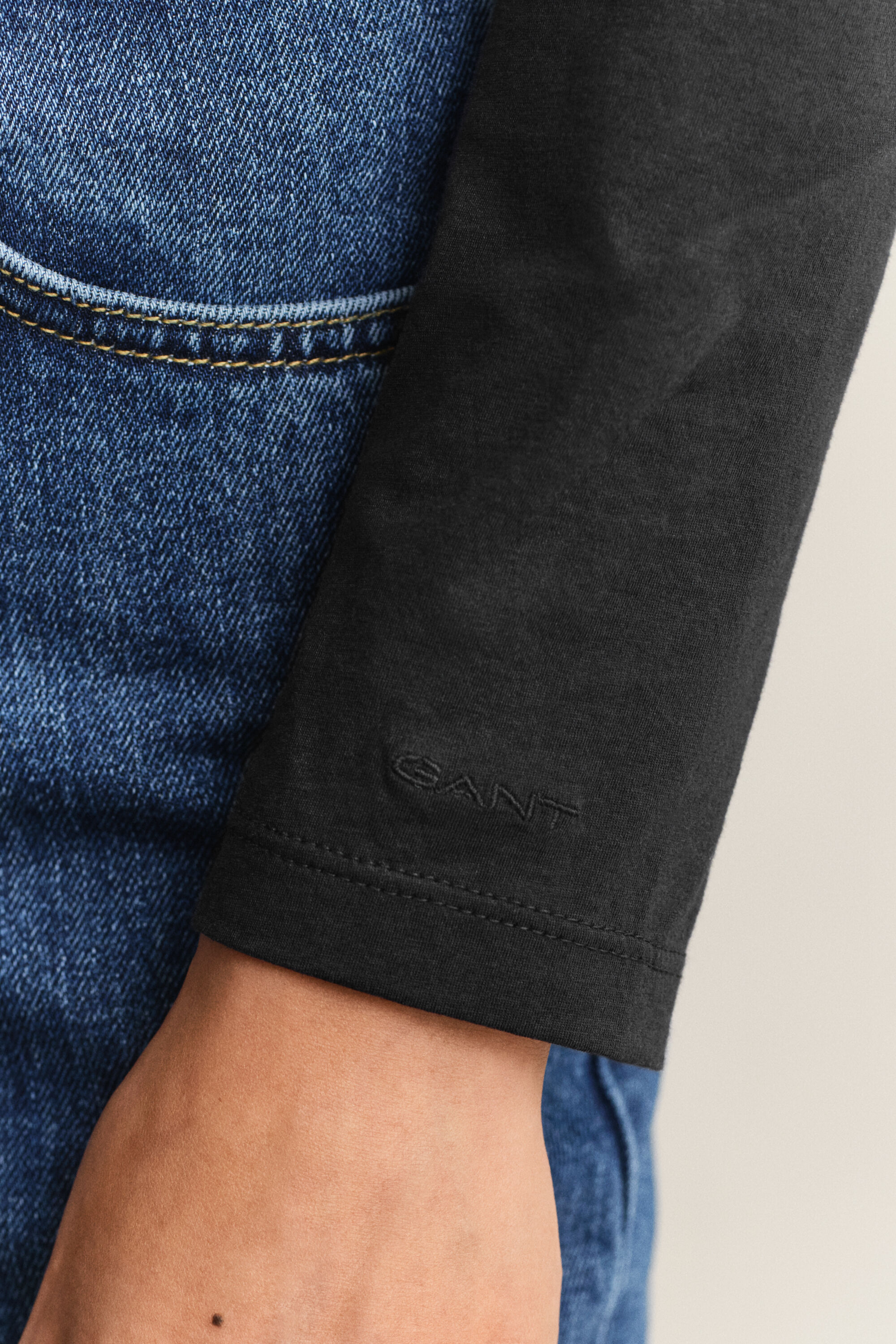 T-shirt in cotone a maniche lunghe