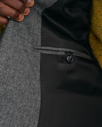 Blazer da abito con motivo a spina di pesce