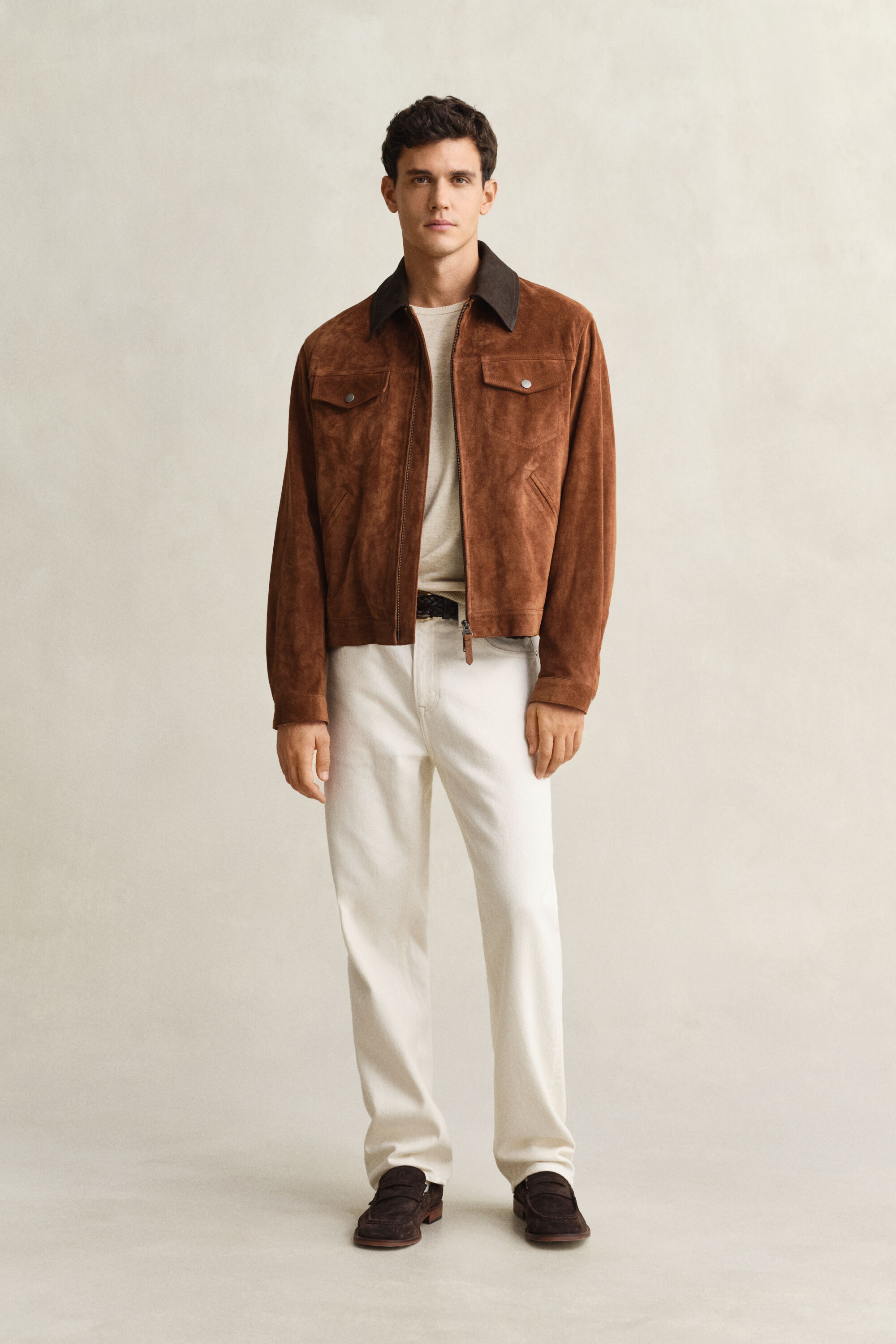 Maglia in cotone fiammato mélange