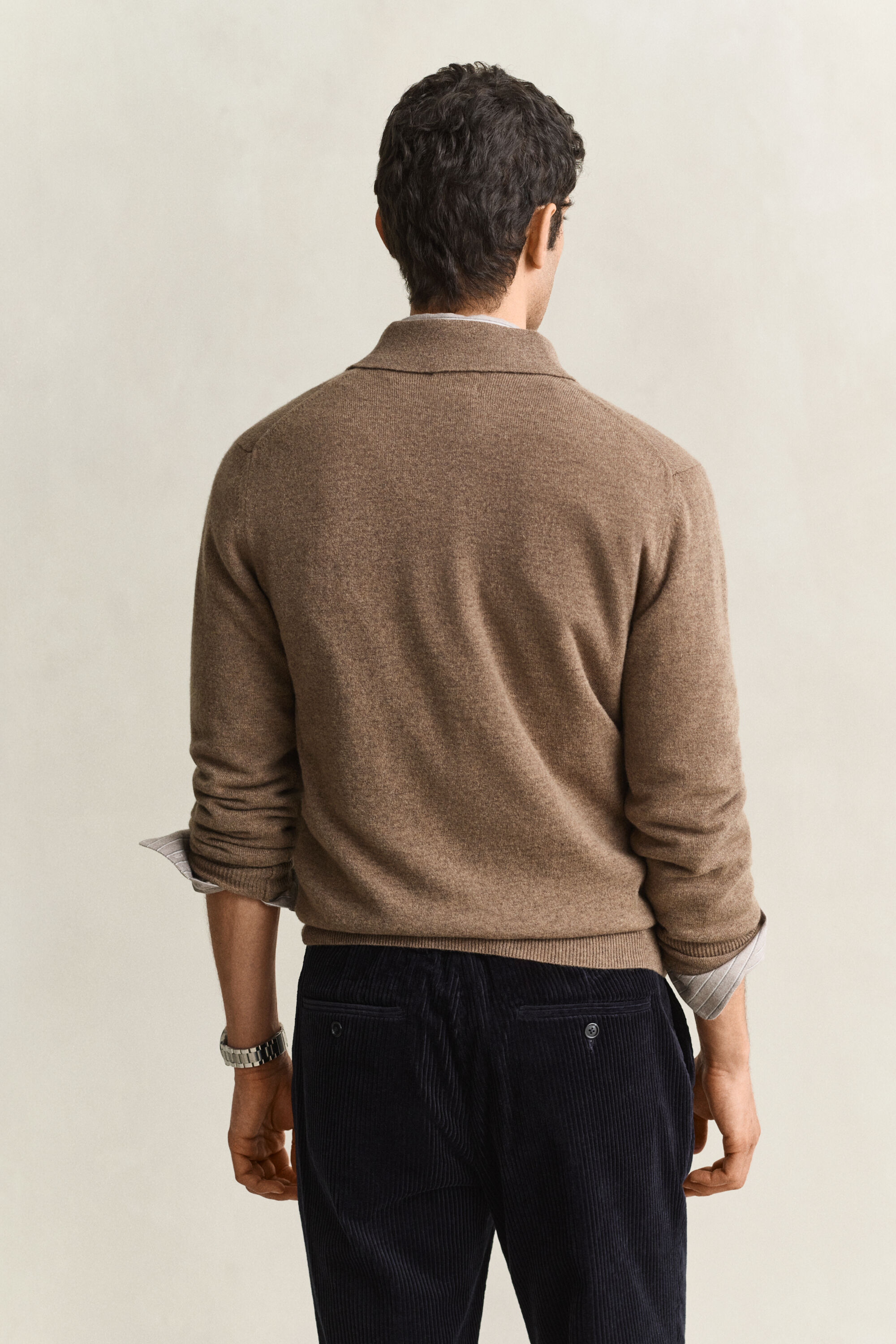 Maglia polo in finissima lana d’agnello