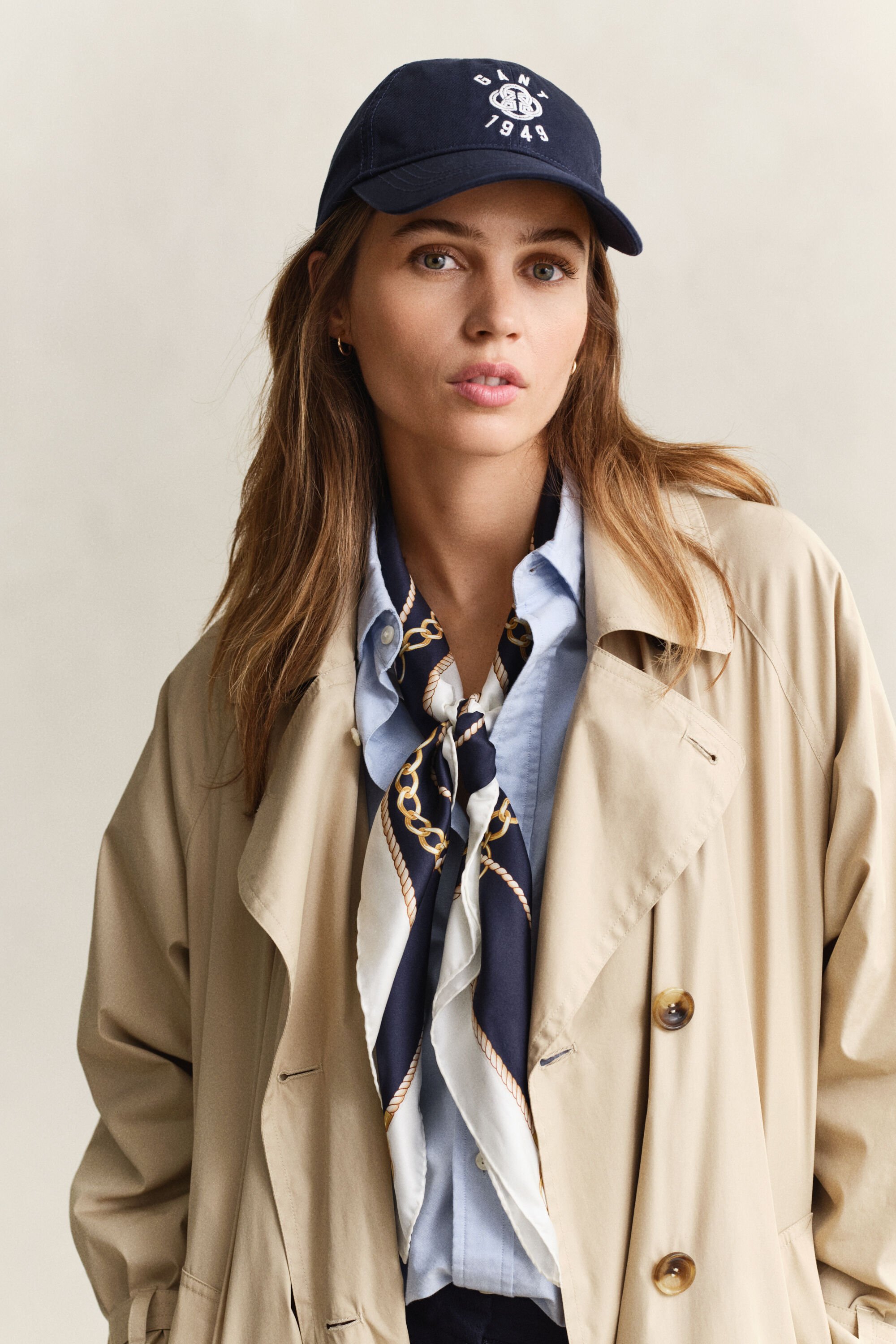 Foulard di seta con motivo a catene