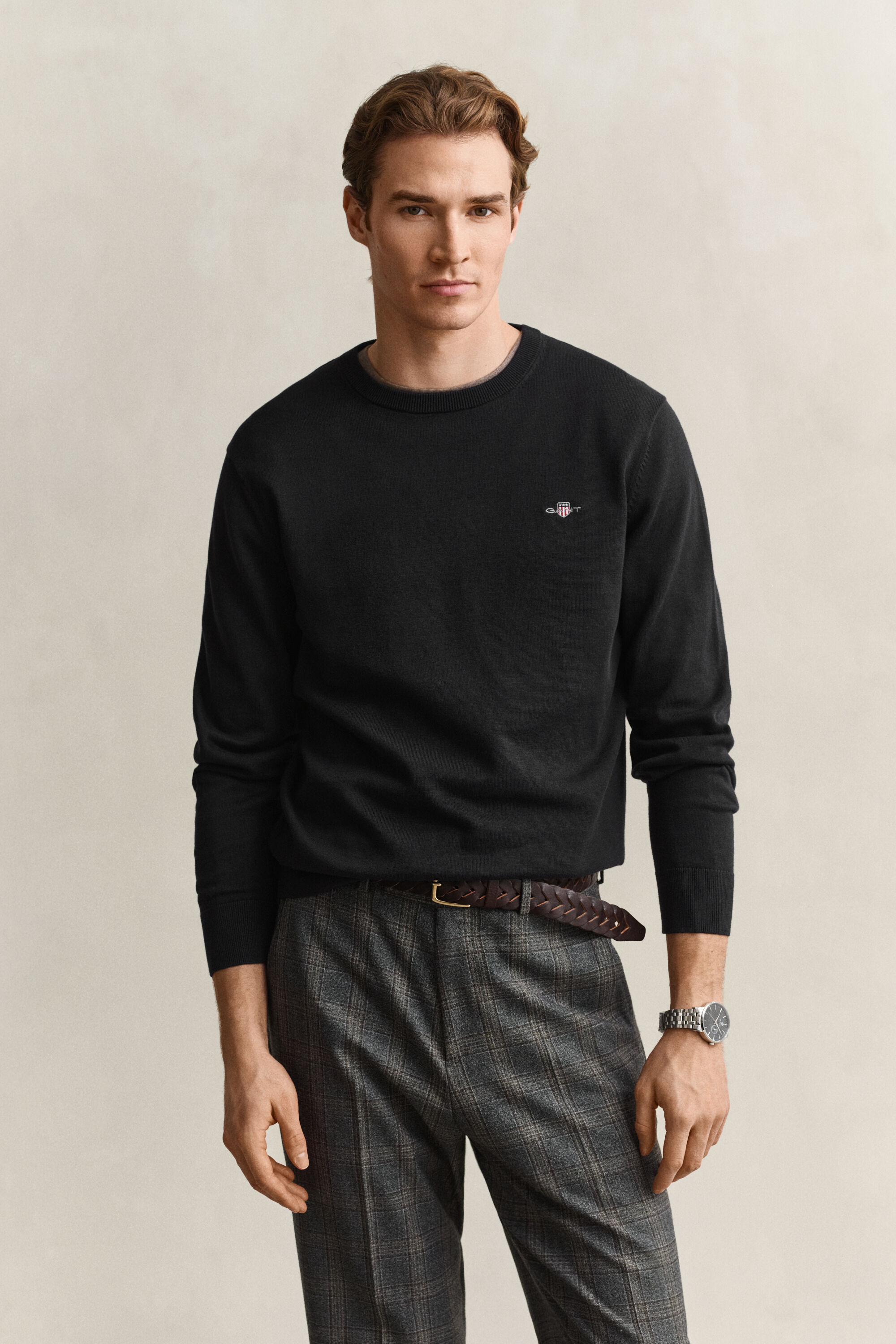 Maglia girocollo in cotone