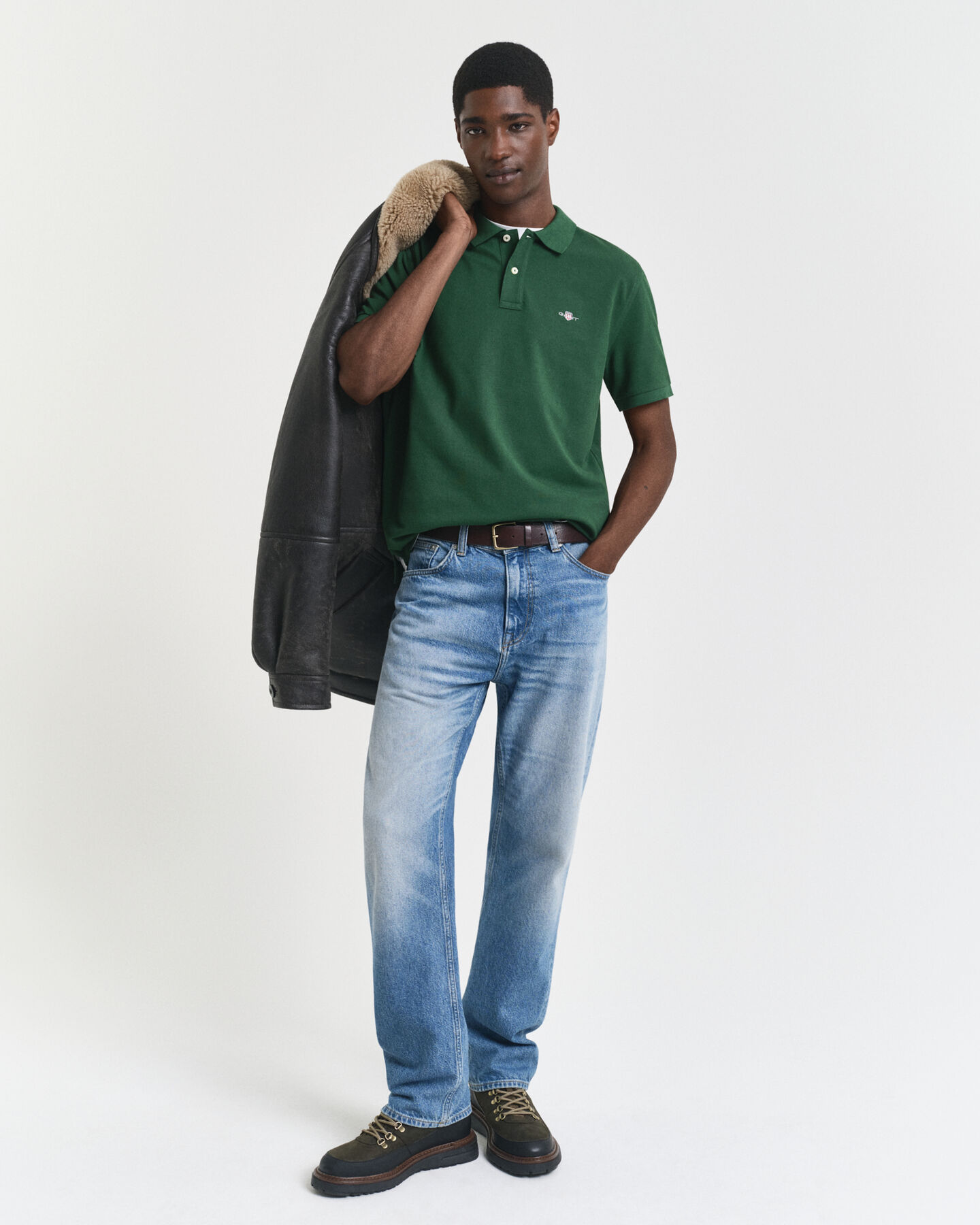 Polo Shield in piqué regular fit