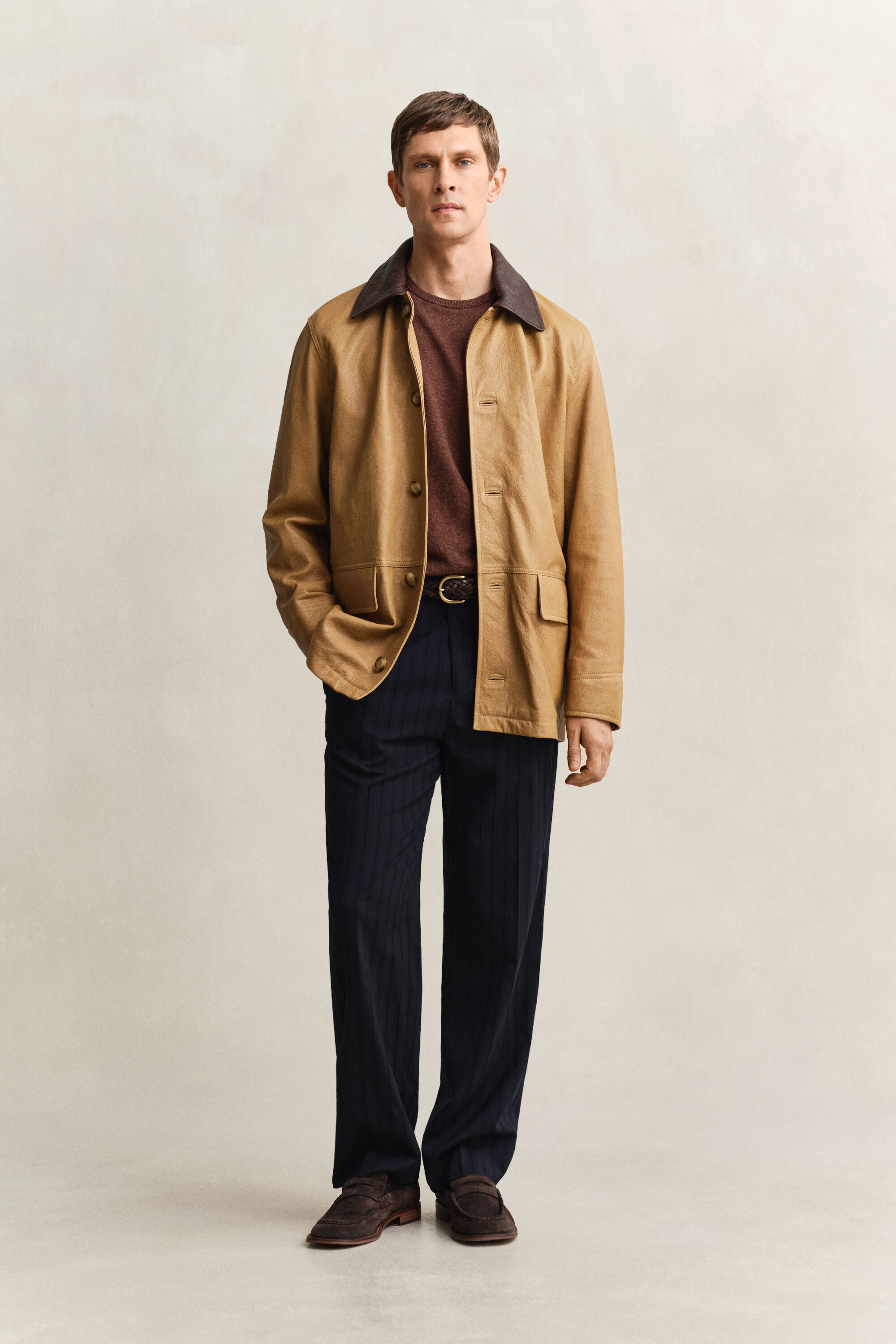 Maglia in cotone fiammato mélange