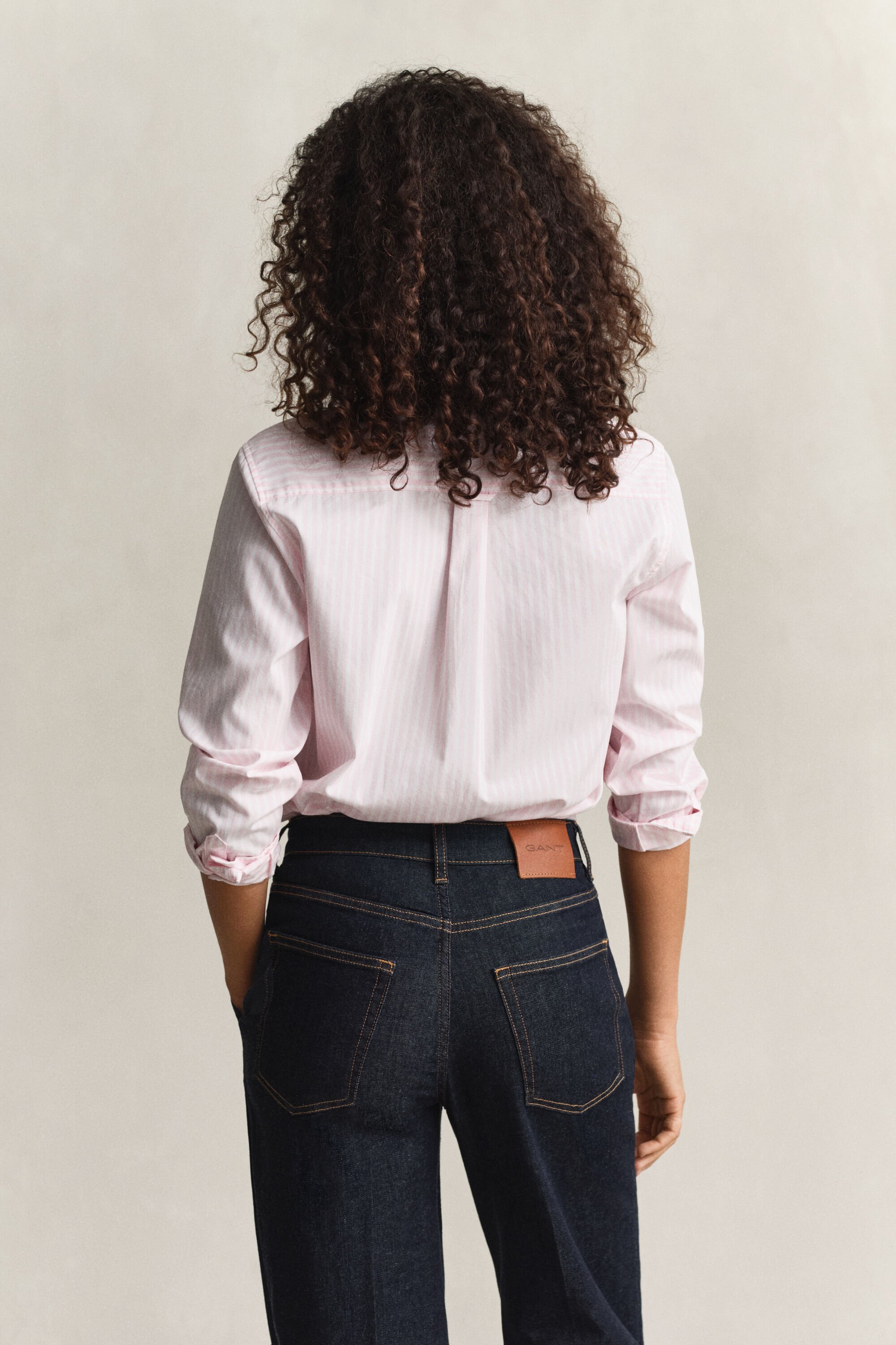 Camicia classica in popeline a righe regular fit