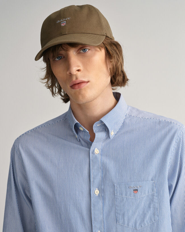 Camicia in broadcloth a righe Banker regular fit