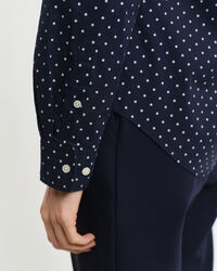 Camicia in voile di cotone con stampa a pois regular fit