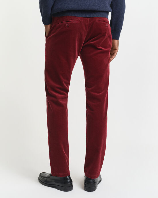Pantaloni chino in velluto a coste slim fit