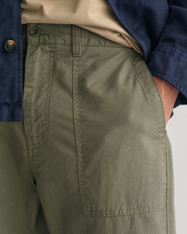 Chino in misto cotone-lino regular fit