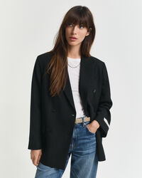 Blazer doppiopetto in misto lana relaxed fit