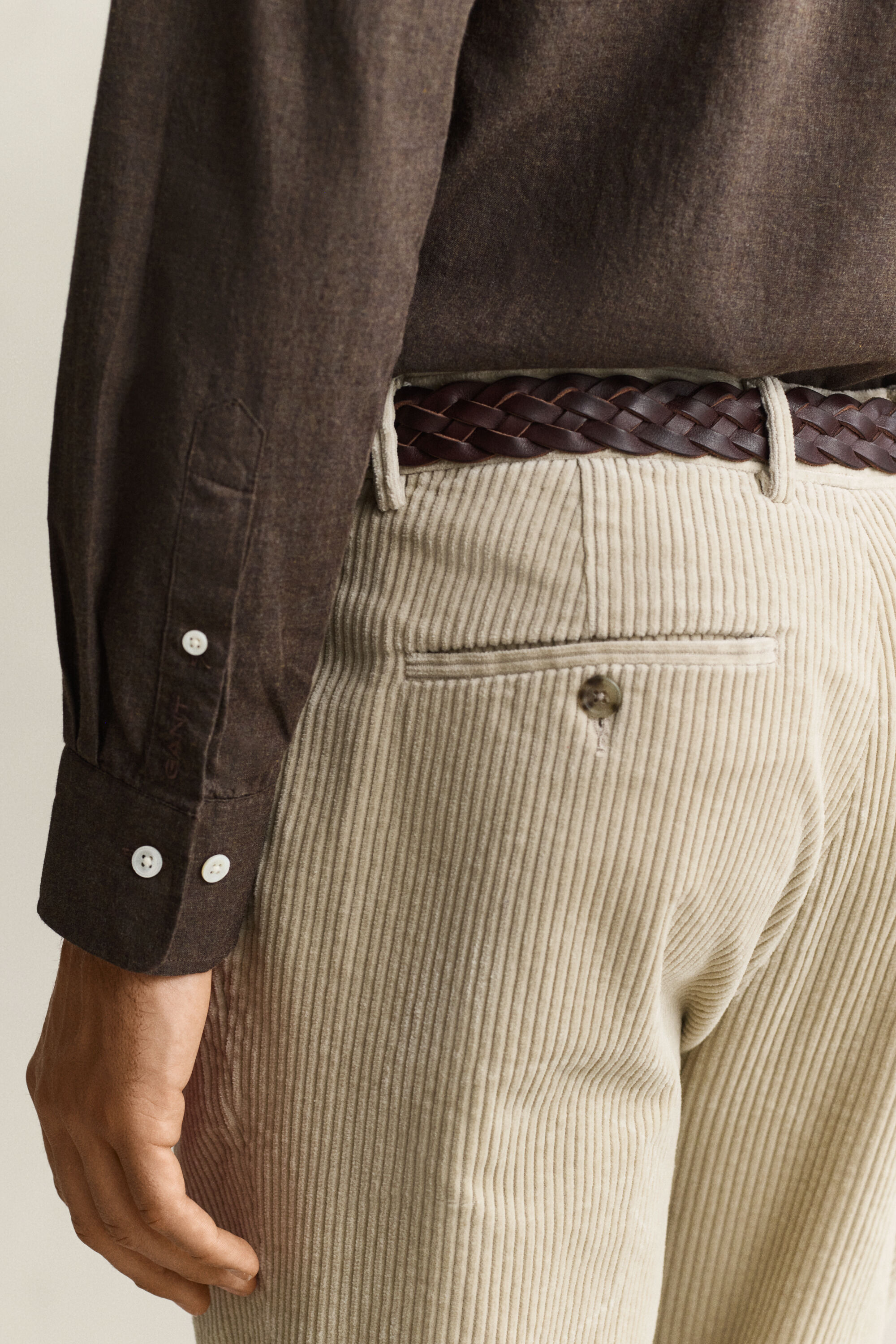 Camicia in cotone e cashmere