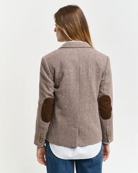 Blazer con motivo a spina di pesce regular fit