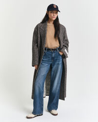 Maglia girocollo in cashmere a trecce