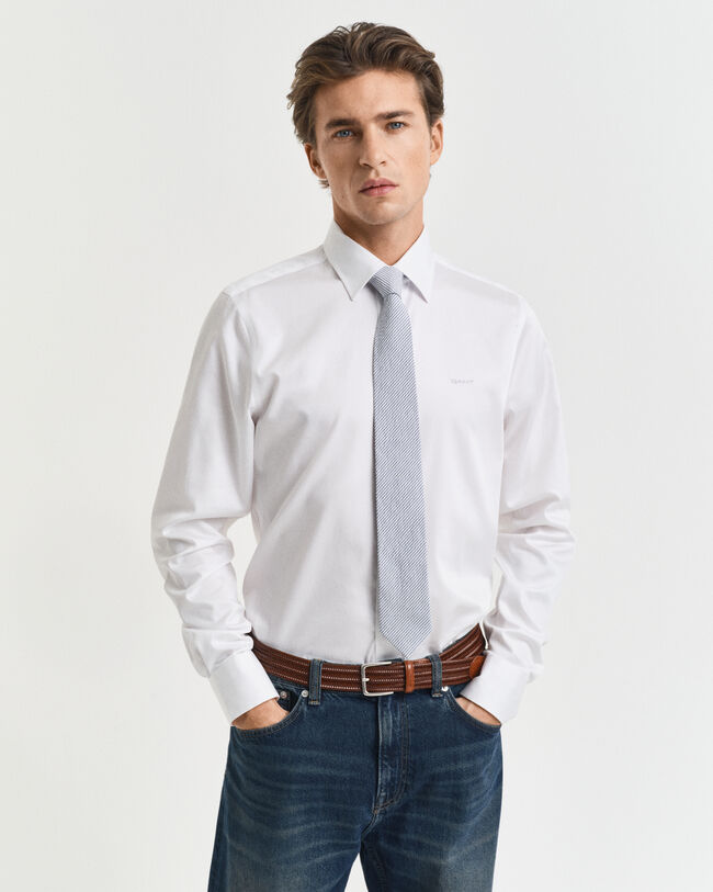 Camicia in raso slim fit