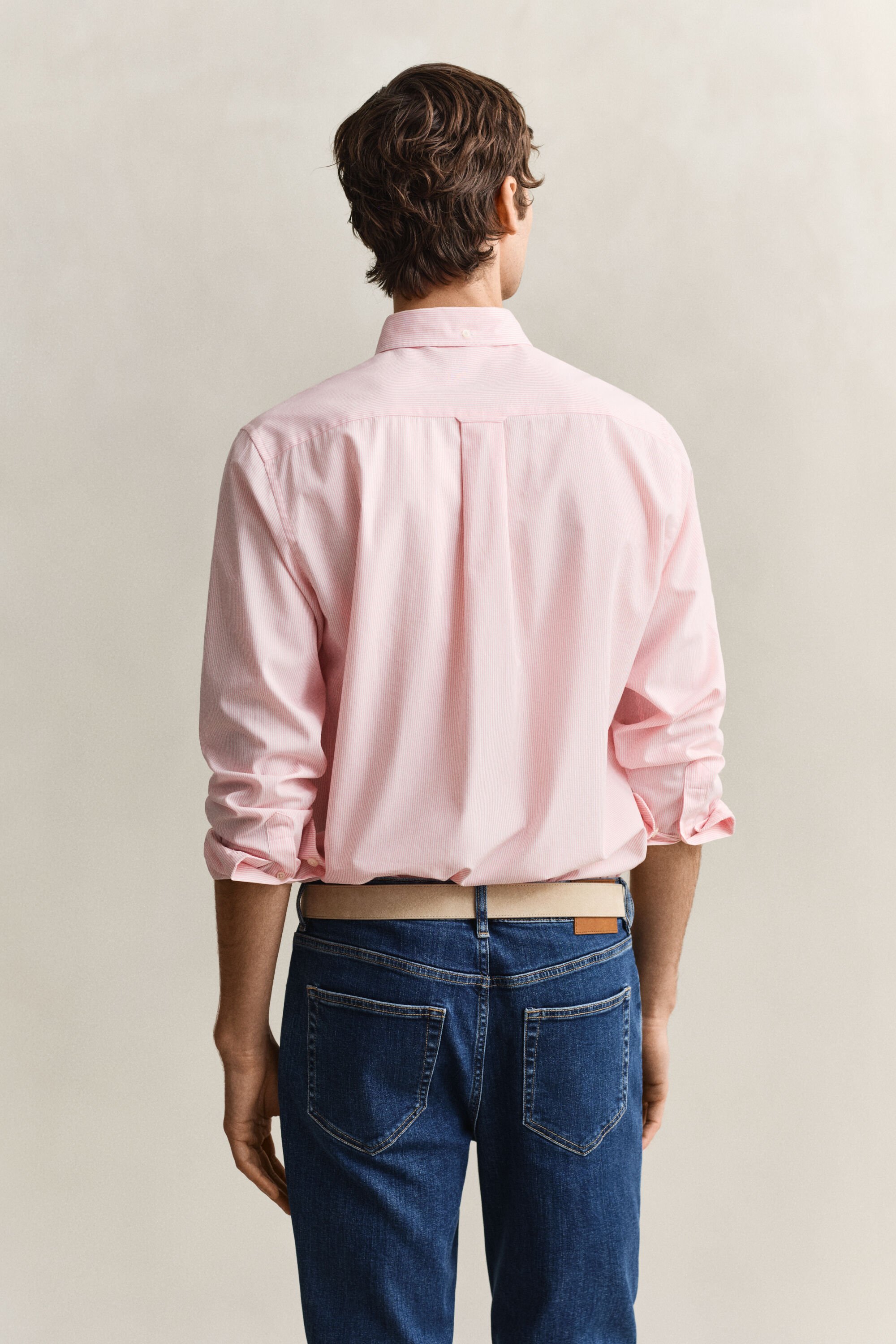 Camicia classica in popeline a righe Banker