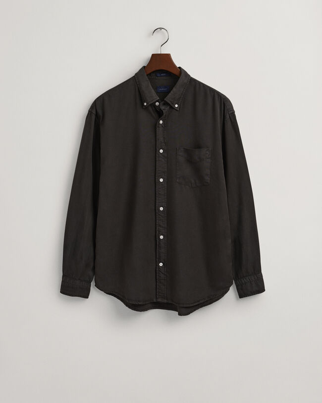 Camicia in lyocell tinta in capo relaxed fit