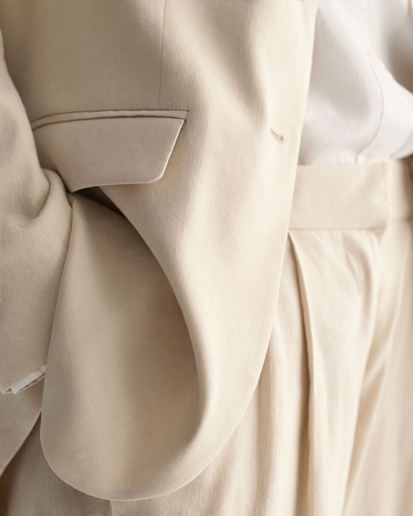 Blazer di lino elasticizzato regular fit