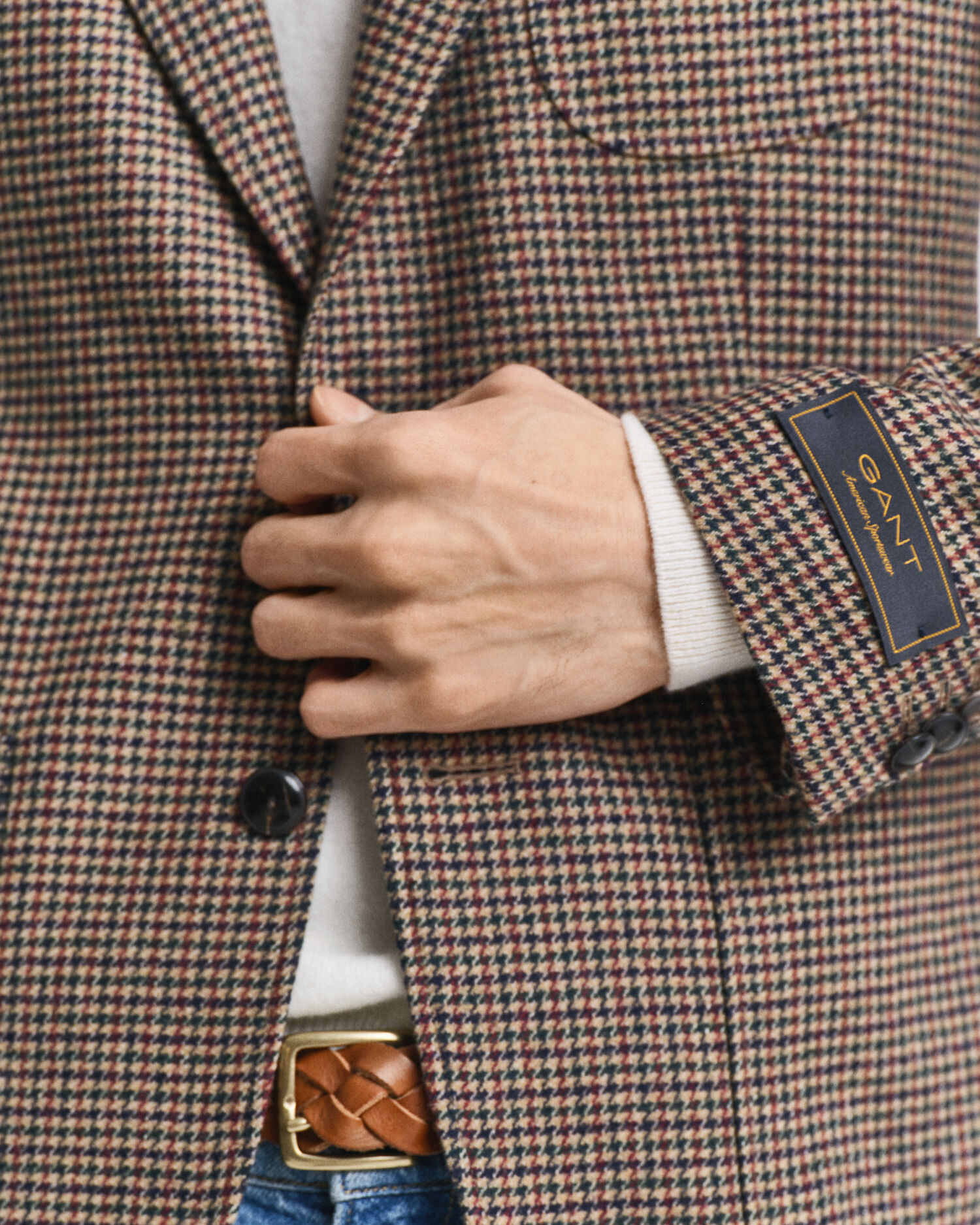 Blazer a quadri pied de poule slim fit