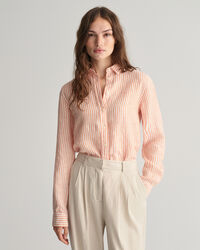 Camicia di lino a righe regular fit