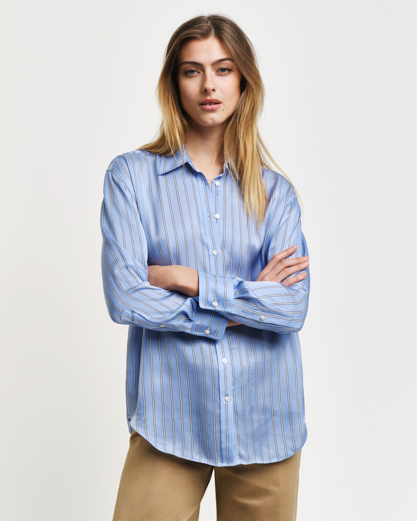 Camicia fluida a righe relaxed fit